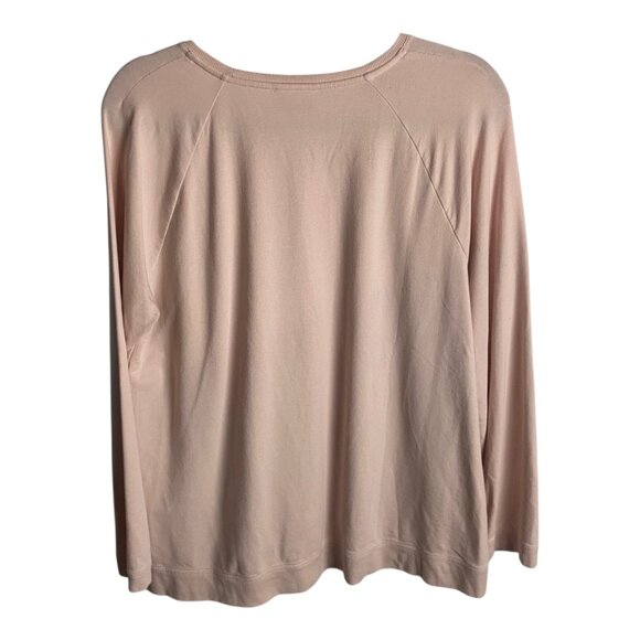 Pure J Jill Size L Pima Cotton Lightweight Layered Shirt Top Ballet Pink Soft - Picture 3 of 5